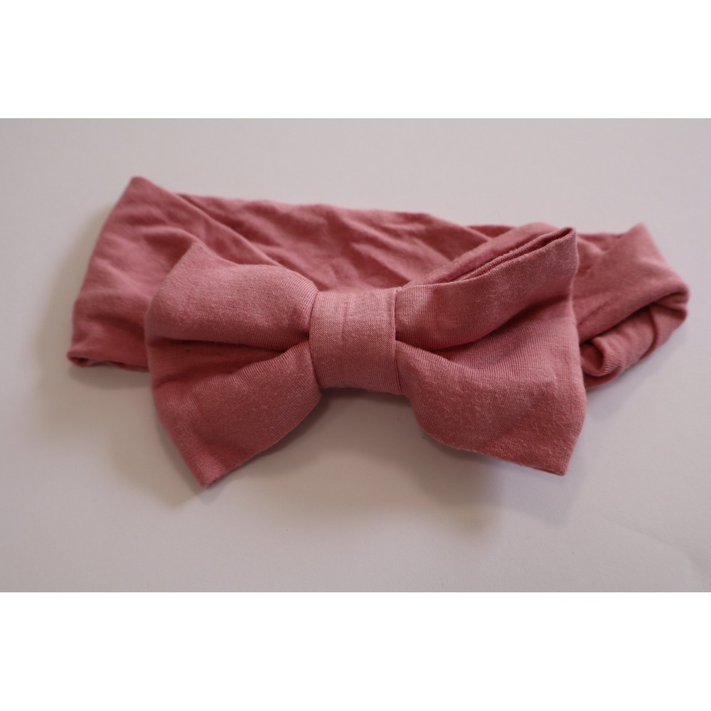 Little Sleepies Rose Pink Bamboo Bow Headband NB-3T